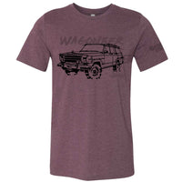 Thumbnail for Mens Jeep® Wagoneer - LDD Series - Triblend Burgundy T-Shirt