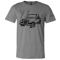 Thumbnail for Mens Jeep® Wrangler YJ - LDD Series - Triblend Grey T-Shirt