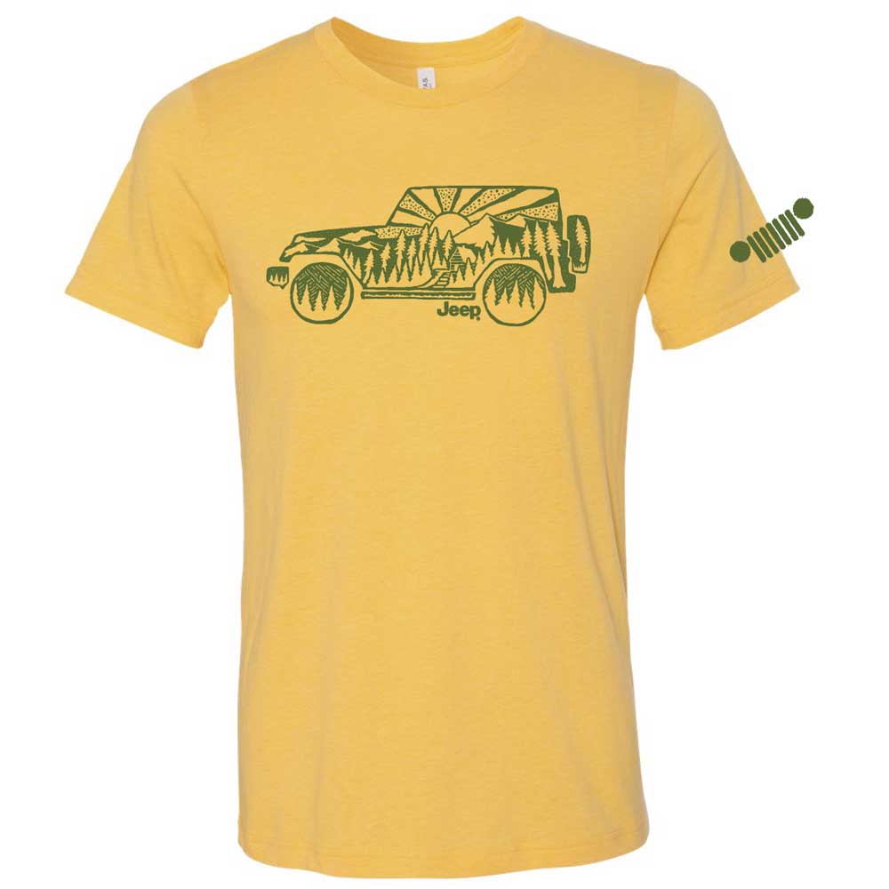 Mens Jeep® Wrangler Atomic Side T-Shirt - Gold Heather-FINAL SALE