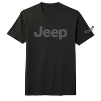 Thumbnail for Mens Jeep® Text Blackout T-Shirt - Black