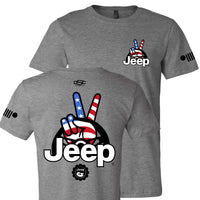 Thumbnail for Mens Jeep® Wave USA T-Shirt - Graphite Heather