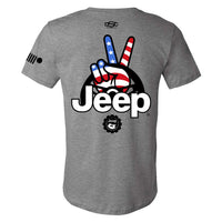 Thumbnail for Mens Jeep® Wave USA T-Shirt - Graphite Heather