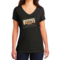 Thumbnail for Ladies Jeep® Adventure Mixtape T-Shirt - Black