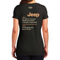 Thumbnail for Ladies Jeep® Adventure Mixtape T-Shirt - Black