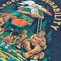 Thumbnail for Mens Long Sleeve Hooded Jeep® Sasquatch T-Shirt-Black Heather