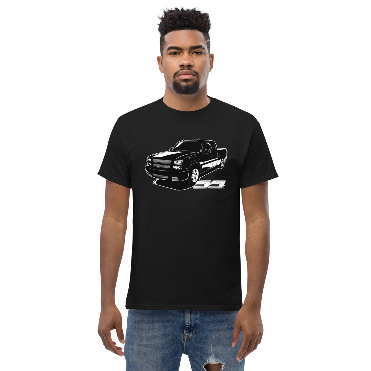 Silverado SS T-Shirt in black modeled 3