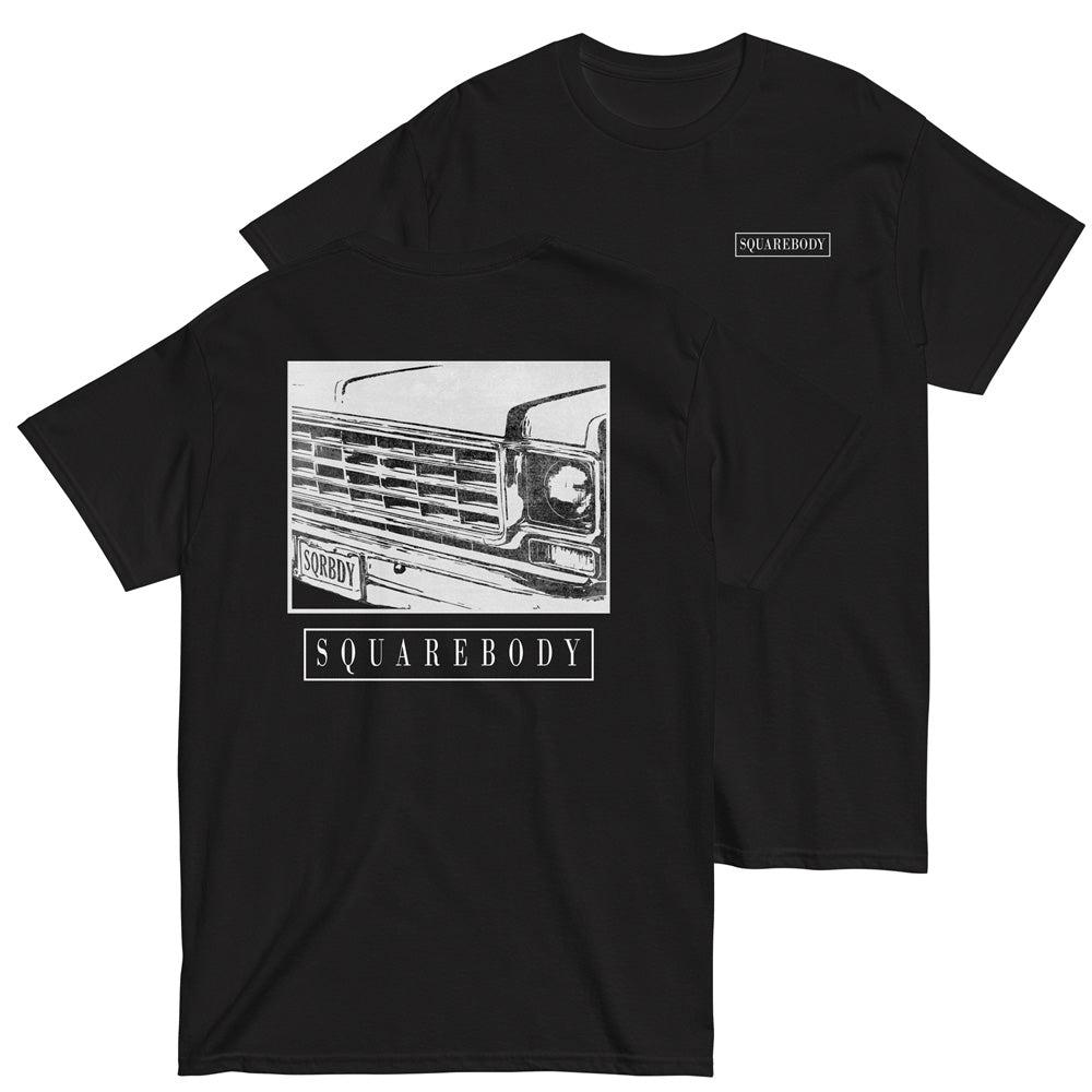 Square Body T-Shirt Based on 70s Round Eye Truck - black