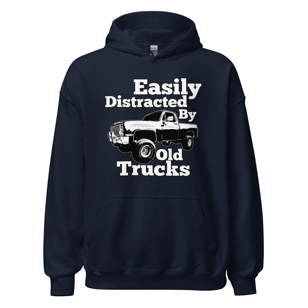 Square-body-truck-hoodie-with-funny-phrase-in-navy