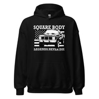 Thumbnail for Squarebody Legends Hoodie Square Body Truck Sweatshirt With American Flag Design