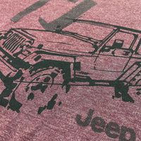 Thumbnail for Mens Jeep® TJ Wrangler - LDD Series - Triblend Burgundy T-Shirt