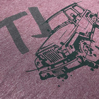 Thumbnail for Mens Jeep® TJ Wrangler - LDD Series - Triblend Burgundy T-Shirt