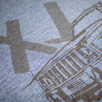Thumbnail for Mens Jeep® Cherokee XJ - LDD Series - Triblend Indigo T-Shirt