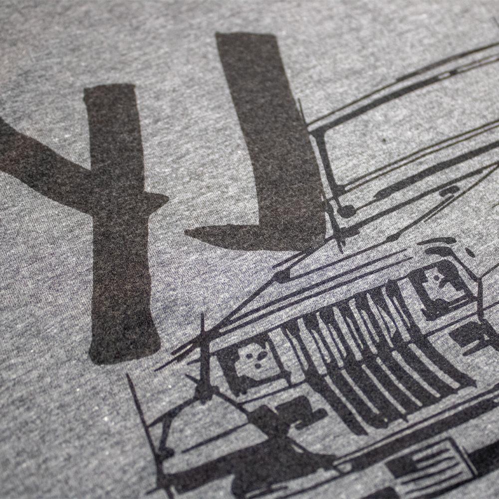 Mens Jeep® Wrangler YJ - LDD Series - Triblend Grey T-Shirt