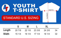 Thumbnail for 7.3 Powerstroke T-Shirt Based 90's OBS Crew Cab F250 / F350 - Youth Size Chart