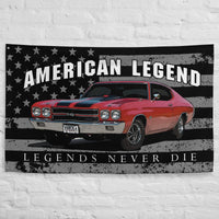 Thumbnail for 1970 Chevelle Garage Banner Wall Flag Hung on A Brick Wall