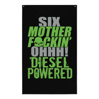 Thumbnail for 6.0 Power Stroke Diesel Flag, Six MFN OHH Diesel Powered Truck Garage Decor, Dorm Poster, Man Cave Decoration
