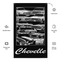 Thumbnail for 64-72 Chevelle Muscle Car Wall Flag Garage Decor, Dorm Poster, Man Cave Decoration