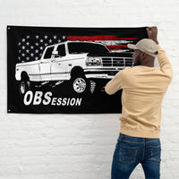 Thumbnail for man hanging OBS Crew Cab Truck Wall Flag