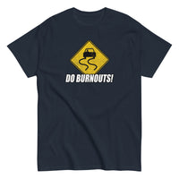 Thumbnail for Burnout Sign Funny Car Guy T-Shirt in navy