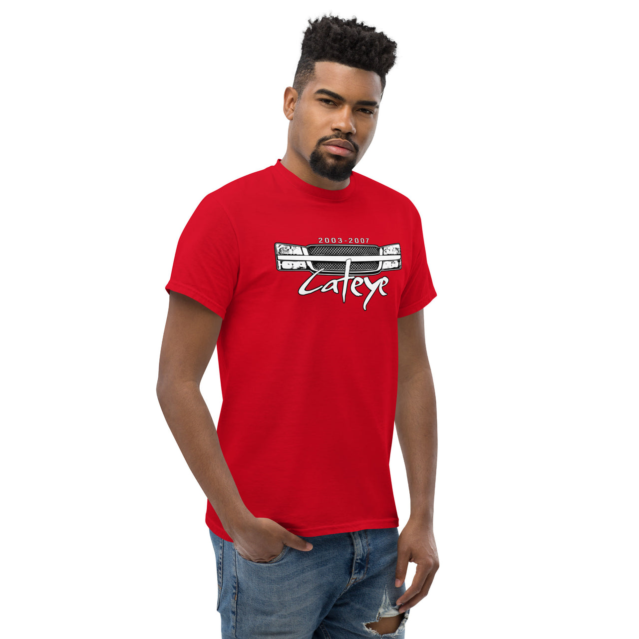 cateye-chevy-shirt-red-modeled