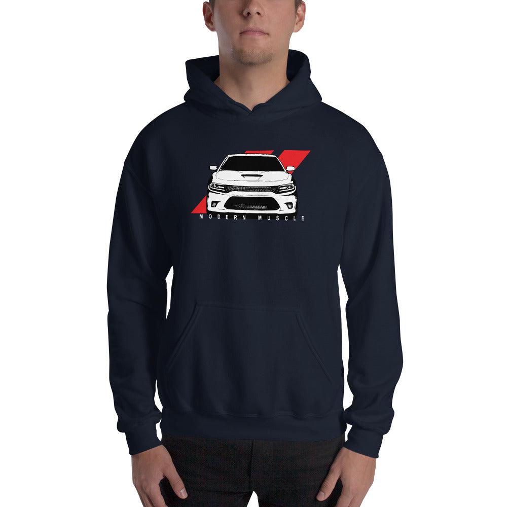 Charger Scat Pack 392 Modern Muscle Hoodie Sweatshirt-In-Black-From Aggressive Thread
