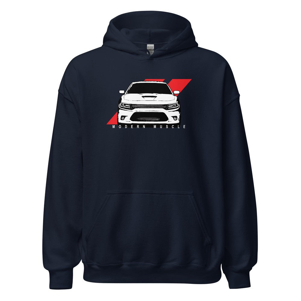 Charger Scat Pack 392 Modern Muscle Hoodie Sweatshirt-In-Navy-From Aggressive Thread