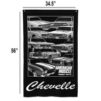 Thumbnail for 64-72 Chevelle Muscle Car Wall Flag Garage Decor, Dorm Poster, Man Cave Decoration