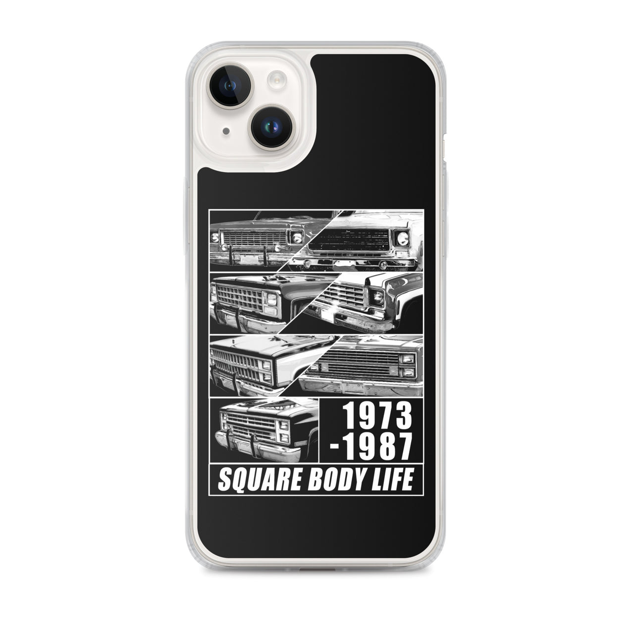 Square Body Truck Grilles Phone Case For iPhone 14 plus