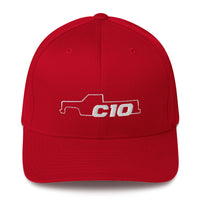 Thumbnail for Square Body C10 Truck Flexfit Hat in red 