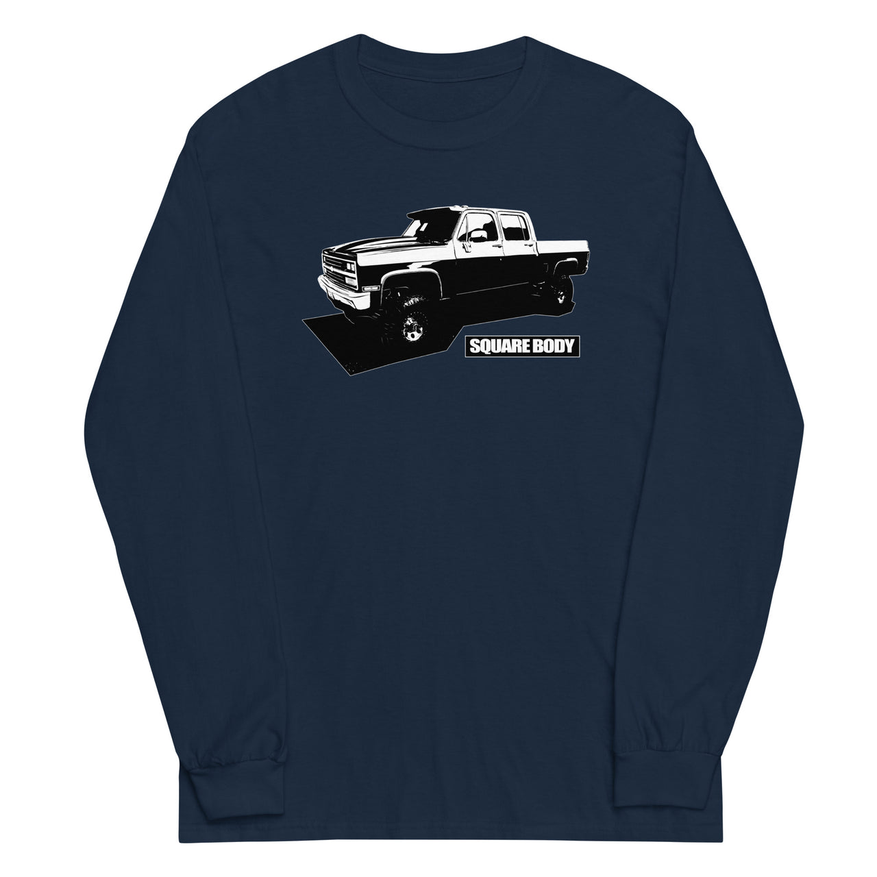 Crew Cab Square Body Truck Long Sleeve Shirt in navy