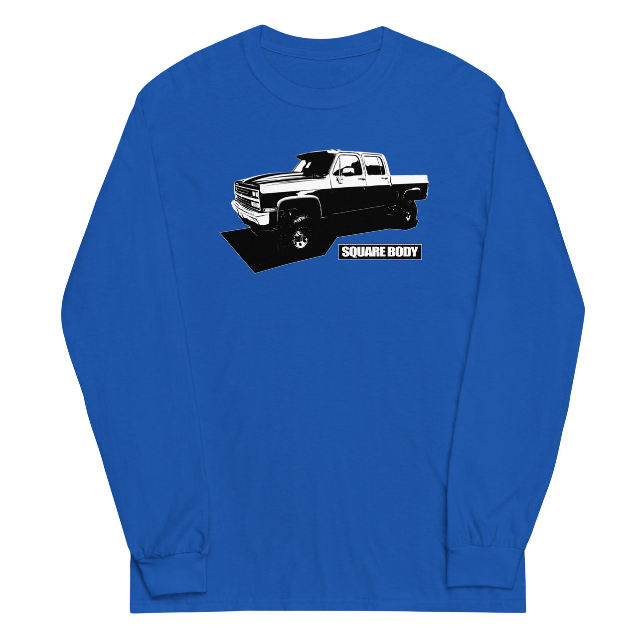 Crew Cab Square Body Truck Long Sleeve Shirt in royal
