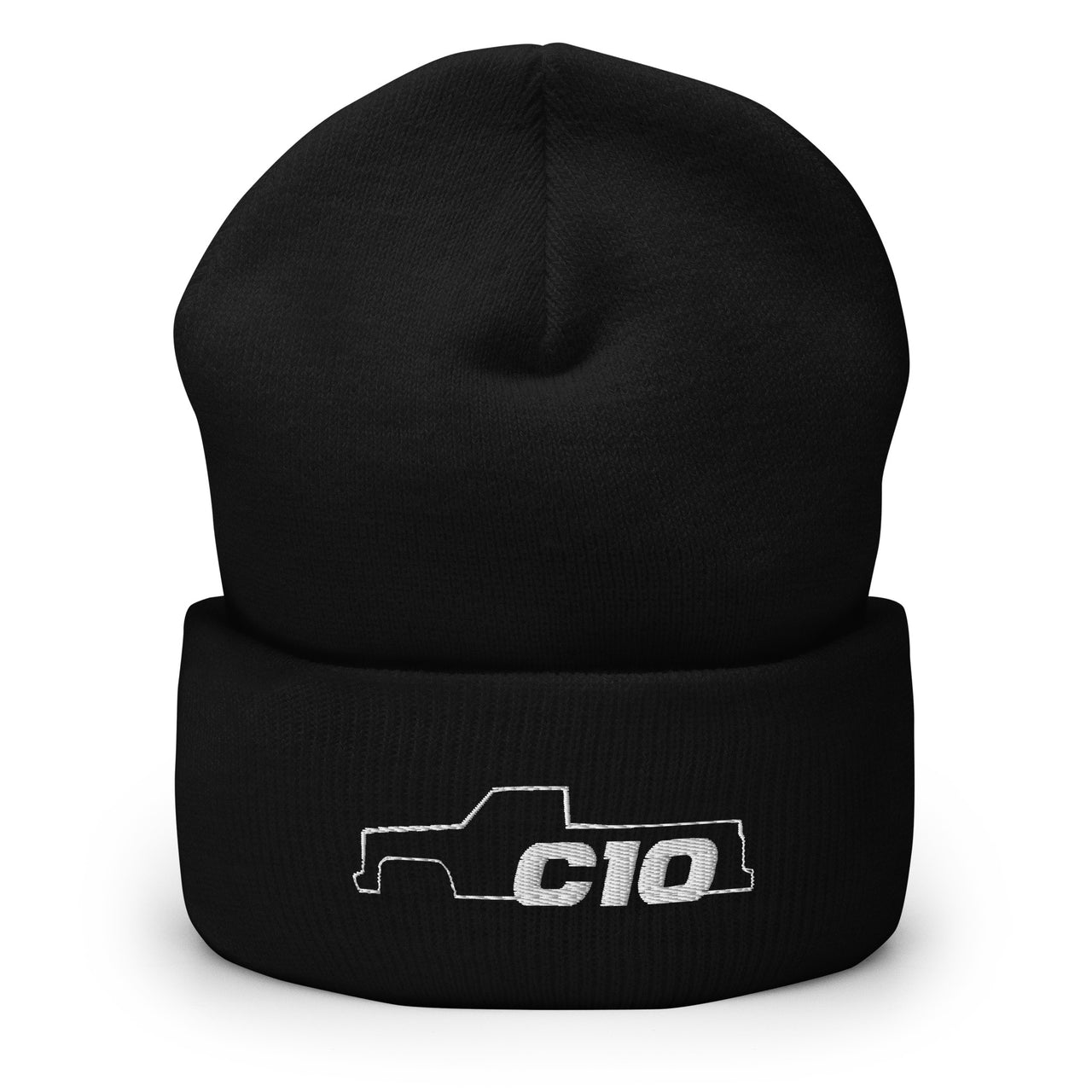 C10 Squarebody Square Body Winter Hat Cuffed Beanie in black