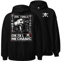 Thumbnail for Diesel Mechanic Big Tools Hoodie Sweatshirt in black