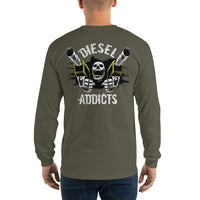 Thumbnail for Diesel Addicts Truck Long Sleeve Shirt military back