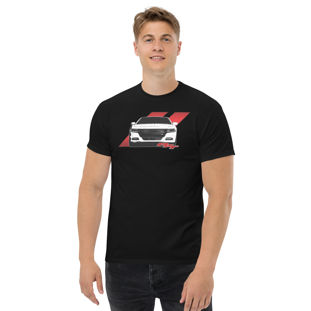 Charger RT T-Shirt With Hash Marks-In-Black-From Aggressive Thread