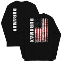 Thumbnail for Duramax Shirt With American Flag Design Mens Long Sleeve T-Shirt in black