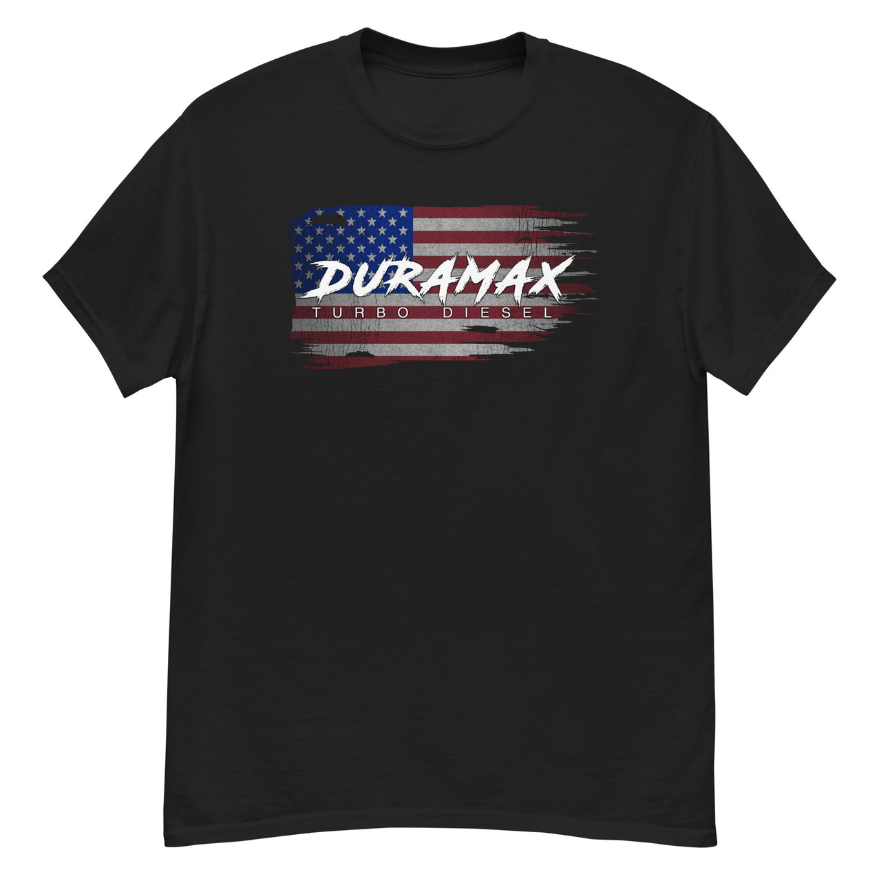 Duramax Diesel T-Shirt American Flag Shirt in black