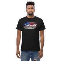 Thumbnail for Duramax Diesel T-Shirt American Flag Shirt modeled in black