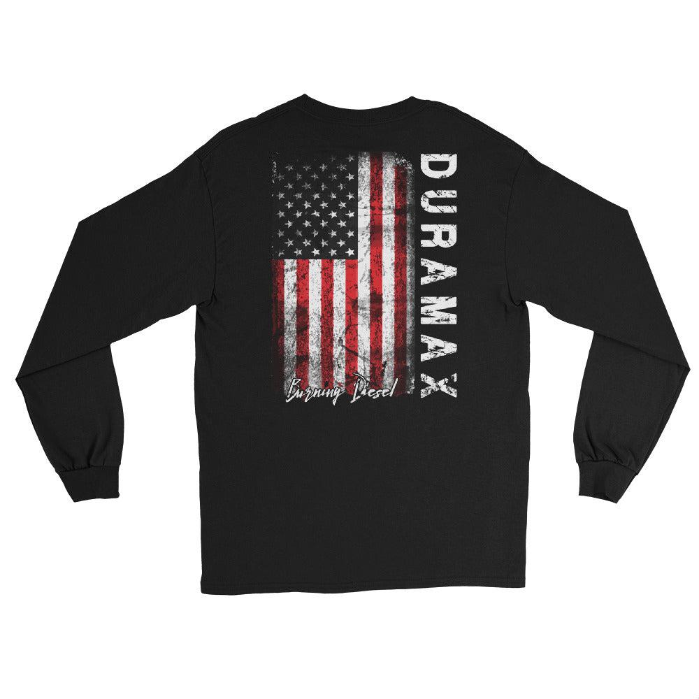 Duramax American Flag Long Sleeve T-Shirt in black