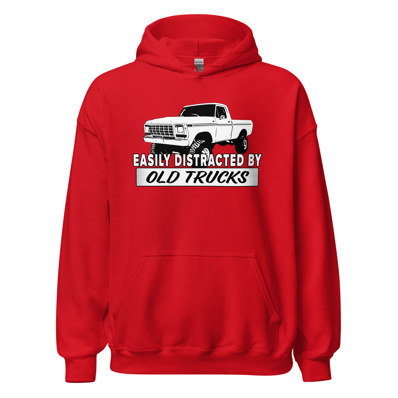 easily-distracted-by-old-trucks-dentside-ford-hoodie-red