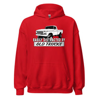 Thumbnail for easily-distracted-by-old-trucks-dentside-ford-hoodie-red