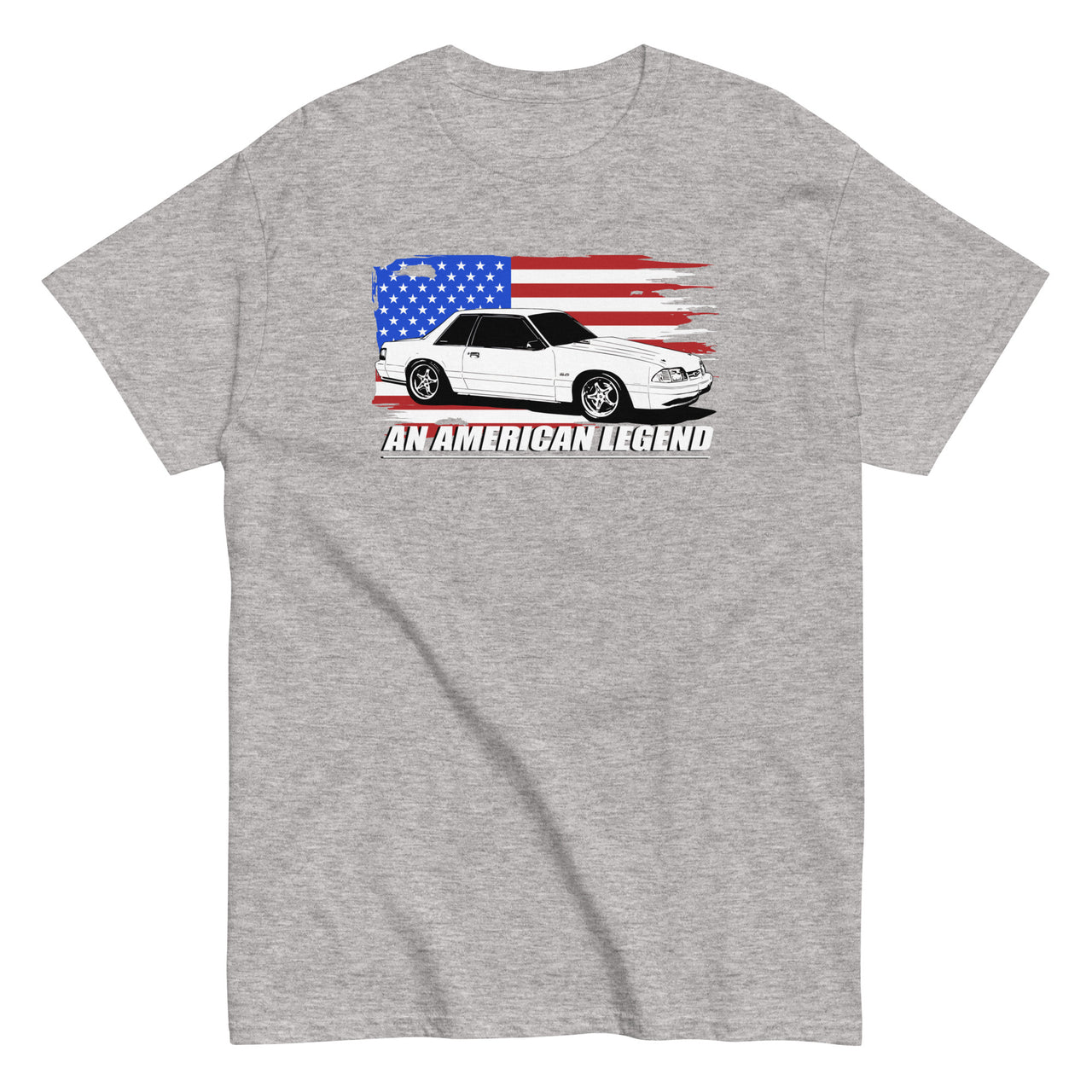 88-93 Notchback Mustang T-Shirt in grey