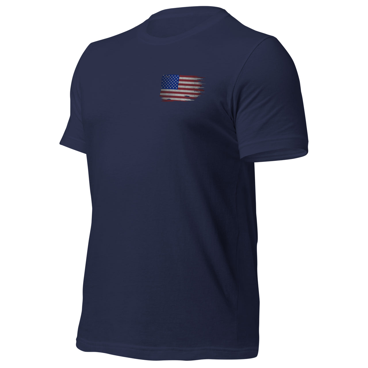 Patriotic American Flag T-Shirt - Freedom Is NOT Free - navy side
