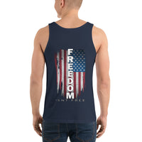 Thumbnail for freedom-isnt-free-patriotic-tank-top-shirt-navy-back