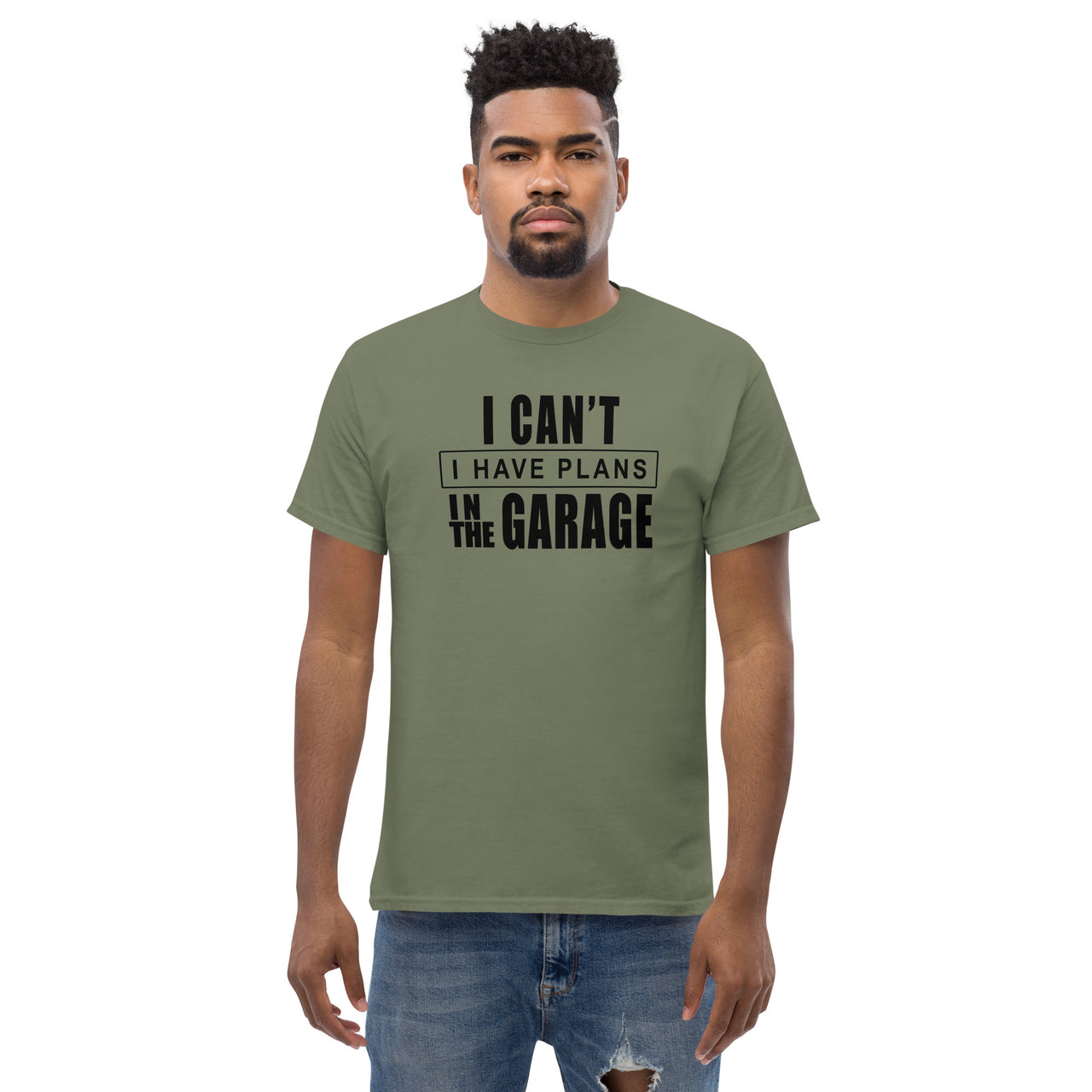 Funny Mechanic T-Shirt Car Enthusiast Gift modeled in green