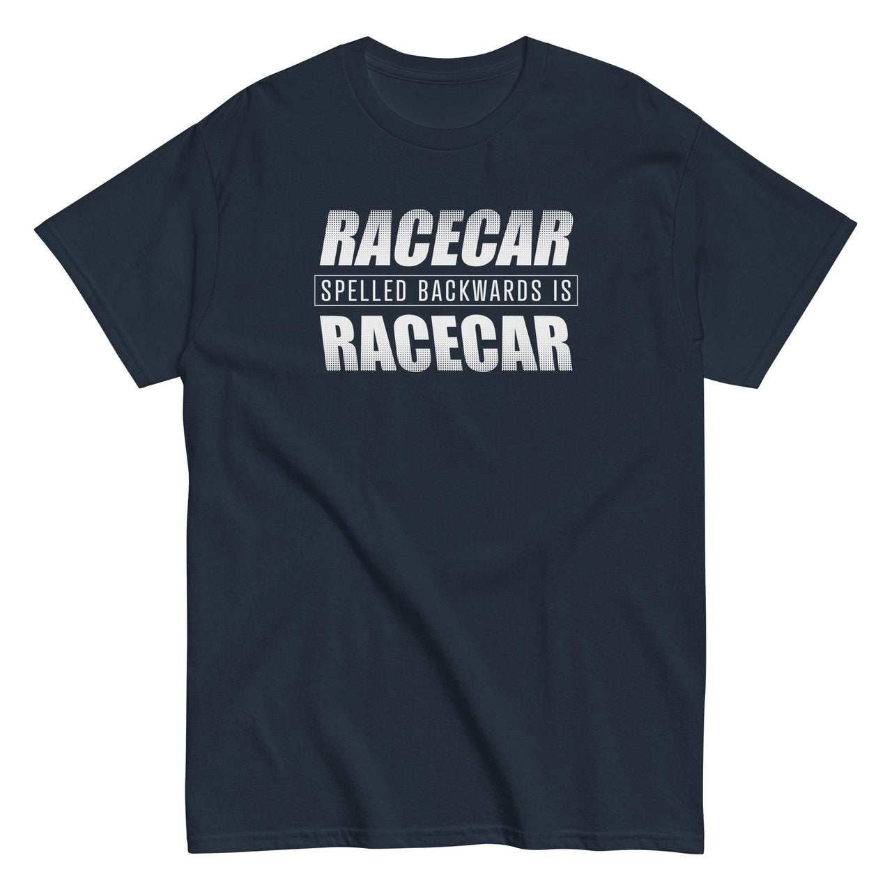 Funny Racecar Shirt, Car Enthusiast Gift, Drag Racing, or Racecar T-Shirt in navy