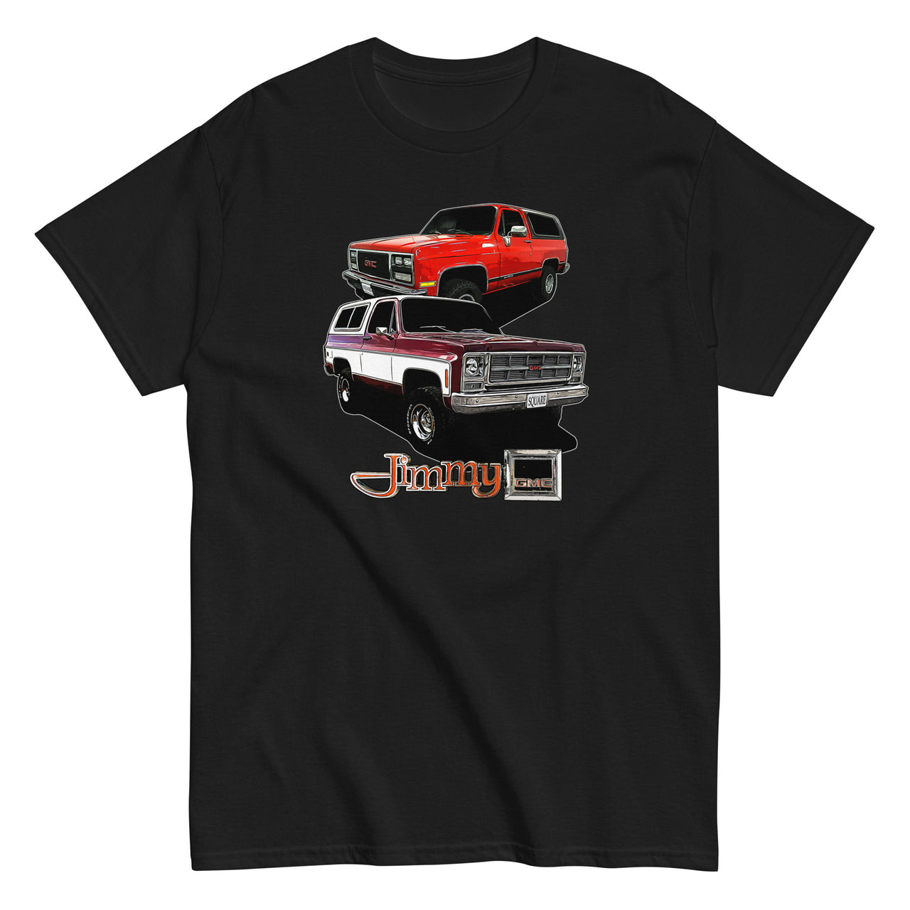 Square Body GMC Jimmy T-Shirt in black