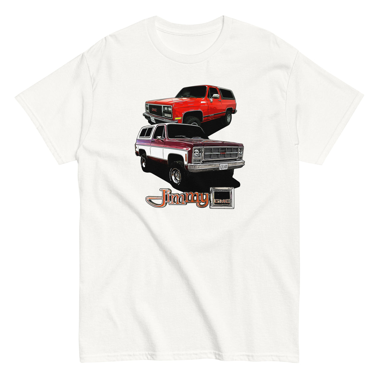 Square Body GMC Jimmy T-Shirt in white
