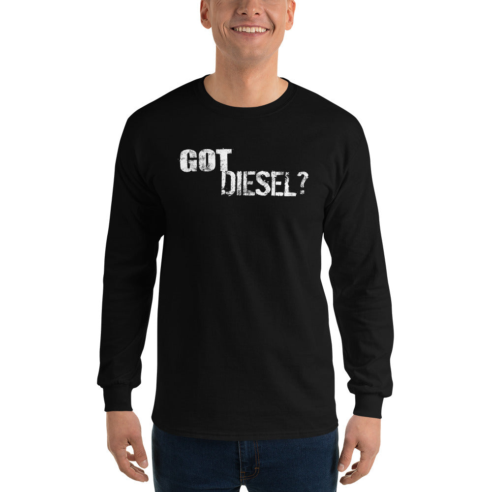 Got Diesel? Long Sleeve Shirt modeled in black
