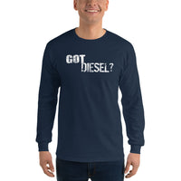 Thumbnail for Got Diesel? Long Sleeve Shirt modeled in navy